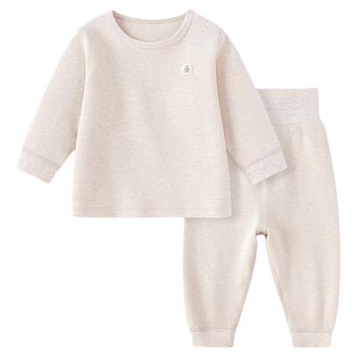babylove宝宝内衣套装秋冬保暖秋衣裤儿童高腰护肚家居服打底睡衣