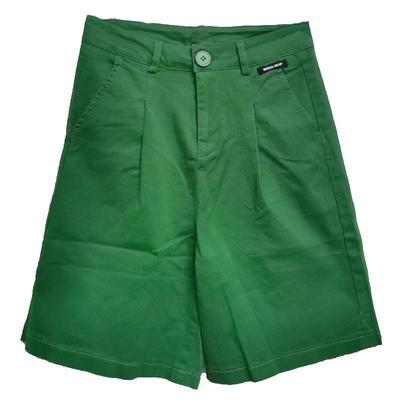 2025夏新款休闲阔腿直筒五分裤女宽松显瘦百搭中裤网红同款短裤子