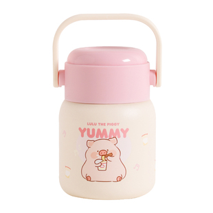 川岛屋&lulu猪 焖烧杯食品级小容量早餐杯可爱保温饭盒汤壶焖烧罐