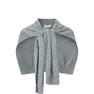 the rumah羊绒羊毛V领针织衫/披肩/半裙17.5微米巴素兰防缩抗起球