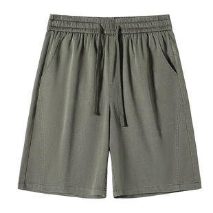 班尼路云感菱格休闲裤男款夏季垂顺直筒五分裤显高显瘦运动短裤A