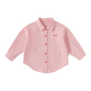 女童衬衫儿童早秋薄外套女宝宝洋气衬衣冬装男童上衣时髦秋冬新款
