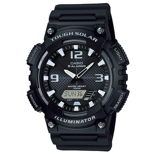 casio卡西欧手表太阳能运动夜光男表时尚 防水手表AQ-S810W-1A