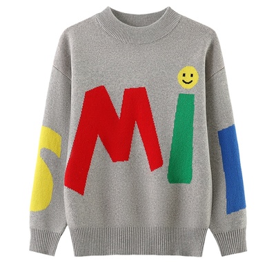 秋冬男童纯棉加绒加厚毛衣