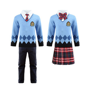 幼儿园园服女童装春秋冬款英伦风毛衣男童儿童小学生班服校服套装
