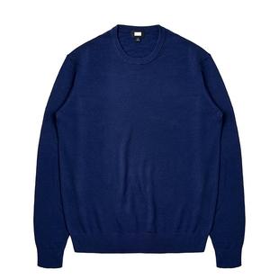 羊毛衫男女 纯羊毛圆领套头毛衣打底 精纺美利奴春秋冬季商务大码