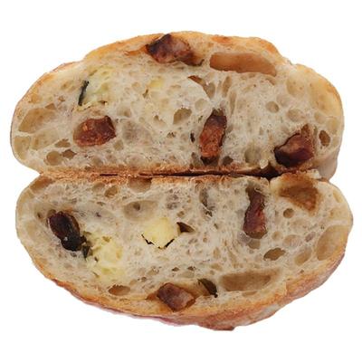 奈时 十三香熏肉腊肠芝士恰巴塔早餐面包手作健康健身代餐食品