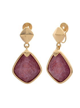 甜酷风裂纹菱形蚊香盘耳夹