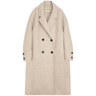 omont蛋挞家羊毛中长款毛呢外套