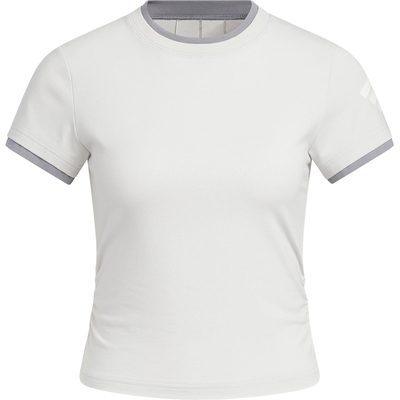 阿迪达斯女士修身针织时尚短袖