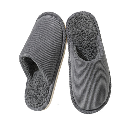 老人孕妇防滑棉拖鞋女冬季室内居家地板加绒保暖不臭脚静音棉拖男