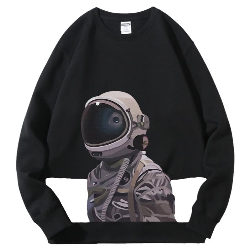 nasa宇航员联名卫衣ins圆领无帽