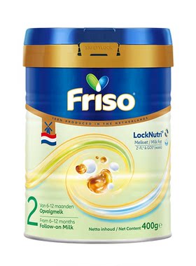 【U先试用】Friso荷兰白金版美素佳儿2段婴儿配方奶粉400克/罐