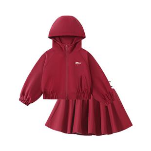 植木女童套装2026春新款中大童男童三防外套半裙儿童套装童装