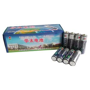 华太5号碳性干电池40粒五号AA玩具1.5V遥控器鼠标钟表可混7号