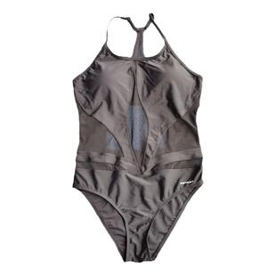 U1连体泳衣女三角修身显瘦拼网透视性感泳装海边度假