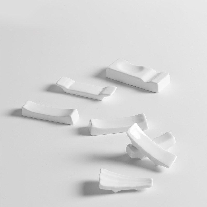 白色筷子架中式筷托台筷陶瓷酒店架两用摆多用家用餐具创意