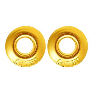 18K金路路通贴片转运珠帽子珍珠通孔黄金隔片DIY手工材料项链配件