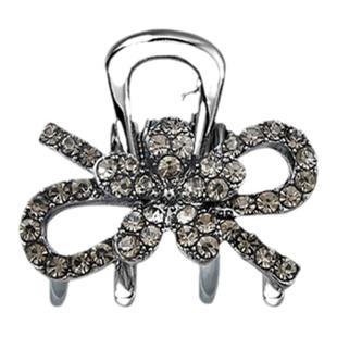 抓夹小号精致高端水钻蝴蝶结高品质钻石发夹发量少刘海夹金属夹子