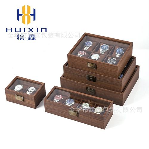 ]高端现货黑胡桃木丝棉枕手表展手表收纳盒情侣箱软收藏手表饰品