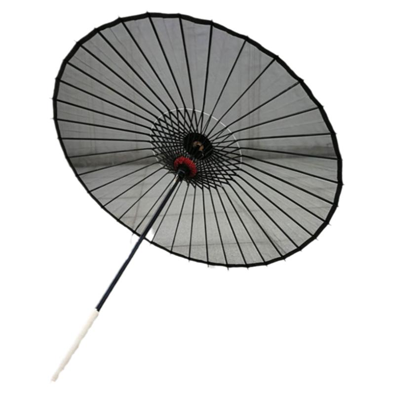 渐变灰真丝摄影拍照汉服古风雨伞