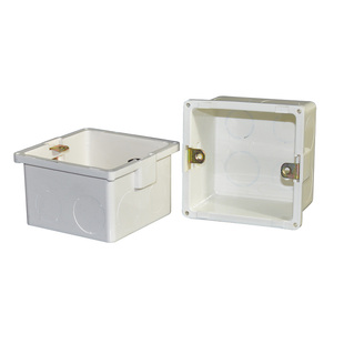 浙江厂家直销50接线盒优质工程预埋底盒86型通用阻燃暗盒单盒底盒