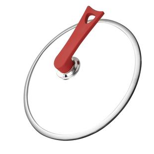 韩国麦饭石不粘锅专用钢化玻璃盖可立防溢锅盖带把手家用微压锅盖