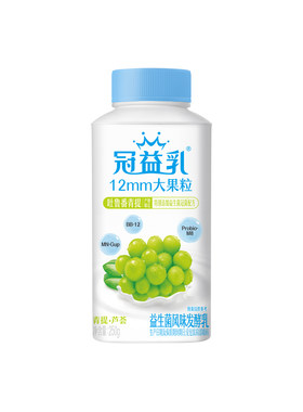 蒙牛大果粒青提芦荟味生牛乳低温风味酸奶250g/瓶配方草莓发酵