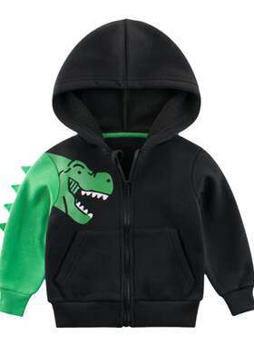 27kids品牌特价连帽恐龙外套薄绒