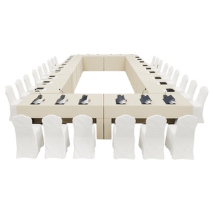 加厚纯色华芙绒桌套会议桌布长方形长条桌桌罩商务展会签到定制