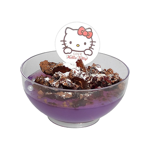 一次性布丁碗圆形沙拉碗水果甜品碗梅花形塑料小碗自助餐日式餐具