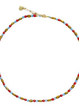 Ettoi徐璐同款棕色串珠项链