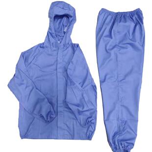 食品加工厂工作服夏季长袖透气薄款分体连帽车间防尘男女劳保套装