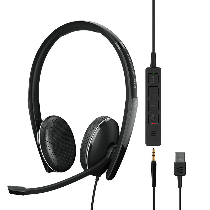 EPOS/SENNHEISER ADAPT 165T USB+3.5mm头戴降噪电脑耳机Teams版