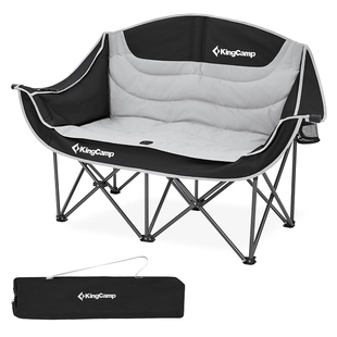 kingcamp折叠懒人沙发椅双人月亮椅家用折叠椅阳台躺椅便携休闲凳