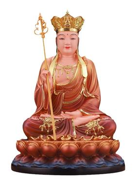 地藏王菩萨佛像坐莲家用摆件树脂