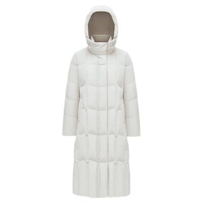 波司登商务女长款连帽鹅绒羽绒服