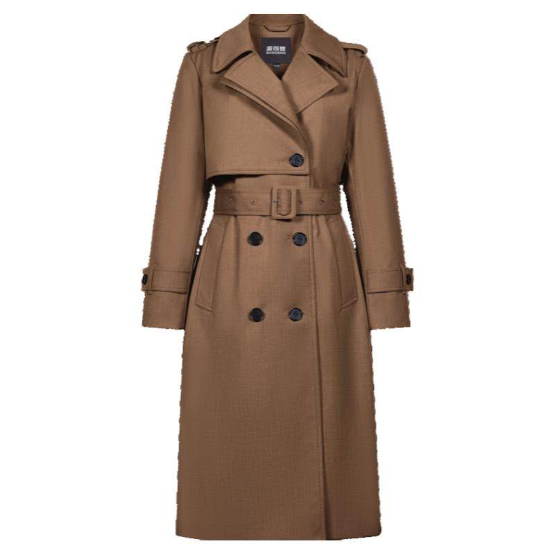 【鹅绒】波司登奥莱女士显瘦气质时尚潮流商务风衣厚羽绒服外套