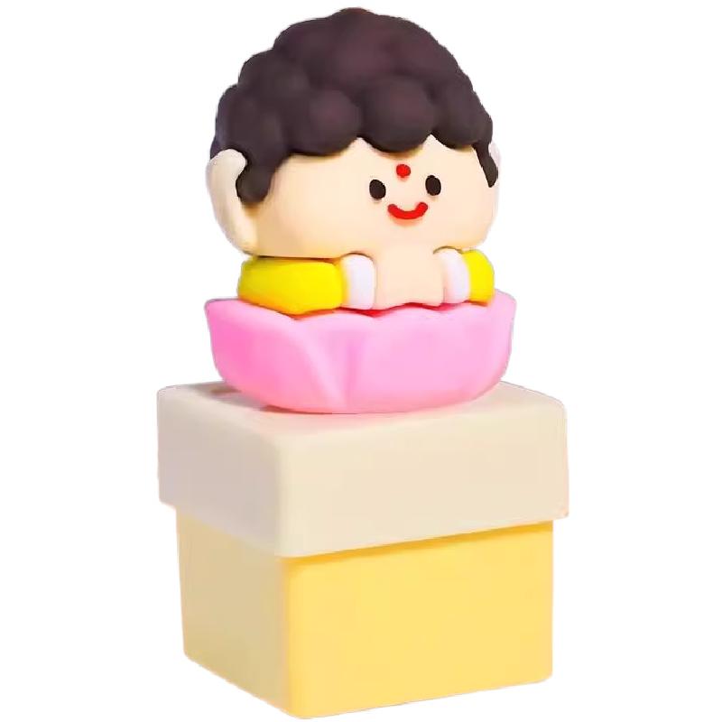 办公室莫生气摆件解压玩具发声钥匙扣不生气挂件如来佛祖语音按键