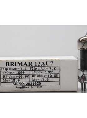 议价Brimar 12AU7 ECC82 英国制造 NOS 'D'Getter Amplitrex AT10