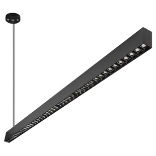 智能led护眼办公吊灯吸顶长条格栅灯办公吊线灯简约一字餐厅吊灯