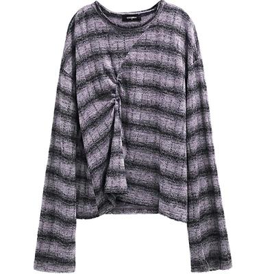 COCOBELLA条纹抽褶针织衫