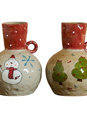 中古风圣诞树可养鲜花花瓶