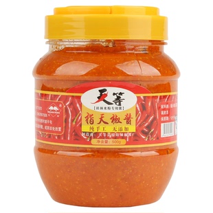 广西辣椒酱桂林米粉辣椒酱北京上海天等指天椒酱末500克包装红酱