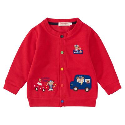 MIKI红色新年内搭纯棉开衫