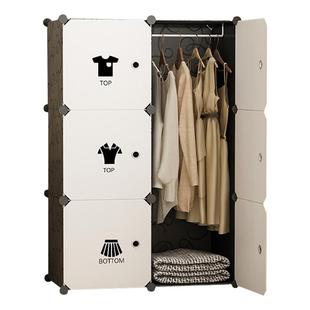 简易衣柜家用卧室结实组装出租房布衣橱经济型简约现代小收纳柜子