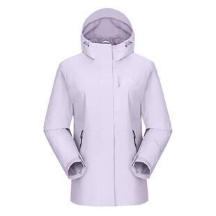 [王俊凯同款]骆驼户外雪雾灰冲锋衣女硬壳单冲防水外套男