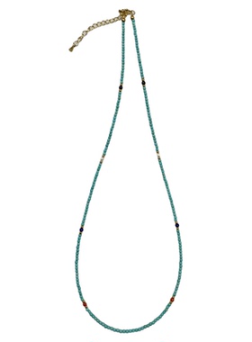 小众国风天然绿松石项链南红玛瑙