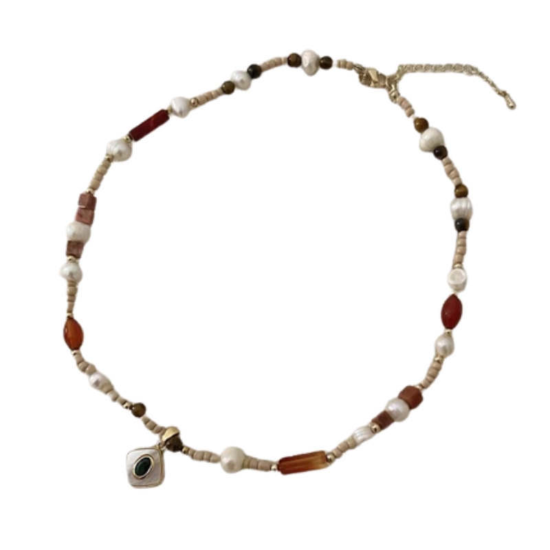 恶魔眼天然巴洛克珍珠项链新中式男女同款叠戴贝壳锁骨链14314