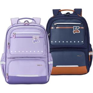 卡拉羊1-4-6年级小学生风琴书包减负大容量防下坠女初中双肩包男